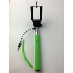 Selfie tyč MONOPOD se spouští fotoaparátu, kov/plast, zelená