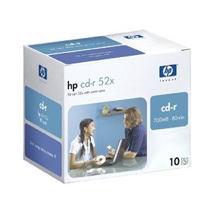 HP CD-R 700MB 52x, 10ks v JEWEL krabičkách