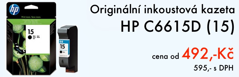 Originální inkoustová kazeta HP C6615D za bezkonkurenční cenu