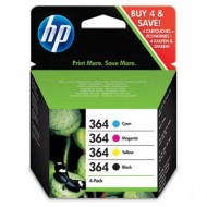 Originální HP 364 Čtyřbalení inkoustových kazet (N9J73A) 4-Pack