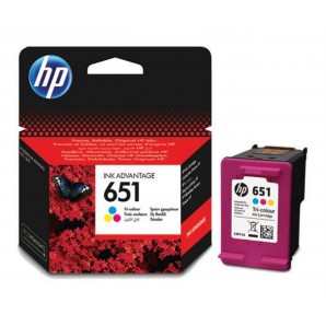 Originální HP 651 Tříbarevná inkoustová kazeta C2P11AE