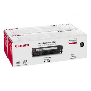 Originální Canon 718 Black Dvojbalení tonerových kazet (2662B005) Twin Pack