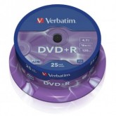 Verbatim DVD+R 4.7GB 16x, 25ks spindl