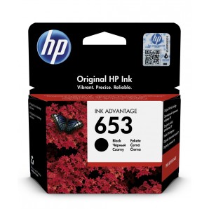 Originální HP 653 Černá inkoustová kazeta 3YM75AE