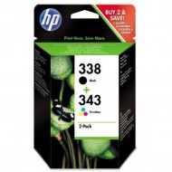 Originální HP 338 + 343 Dvojbalení inkoustových kazet SD449EE (2-Pack)