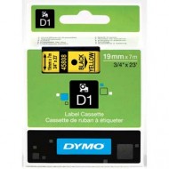 Originální páska do tiskárny štítků DYMO D1 45808 (S0720880) - 19mm x 7m , Černý tisk / Žlutý podklad