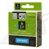 Originální páska do tiskárny štítků DYMO D1 45803 (S0720830) - 19mm x 7m , Černý tisk / Bílý podklad