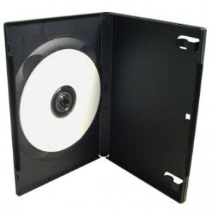 Krabička na 1ks DVD, 9mm, černá