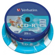 Verbatim CD-R 700MB 52x, Printable, 25ks spindl